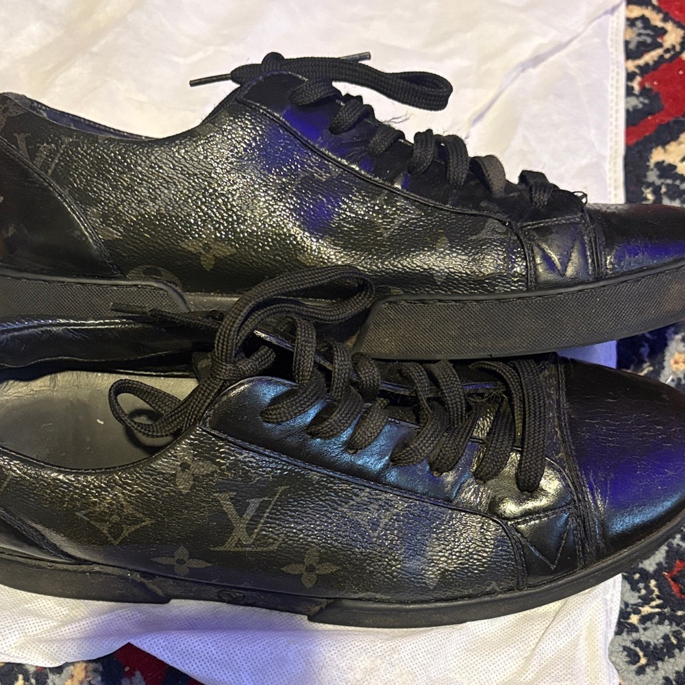 Louis Vuitton Black Monogram Sneakers
